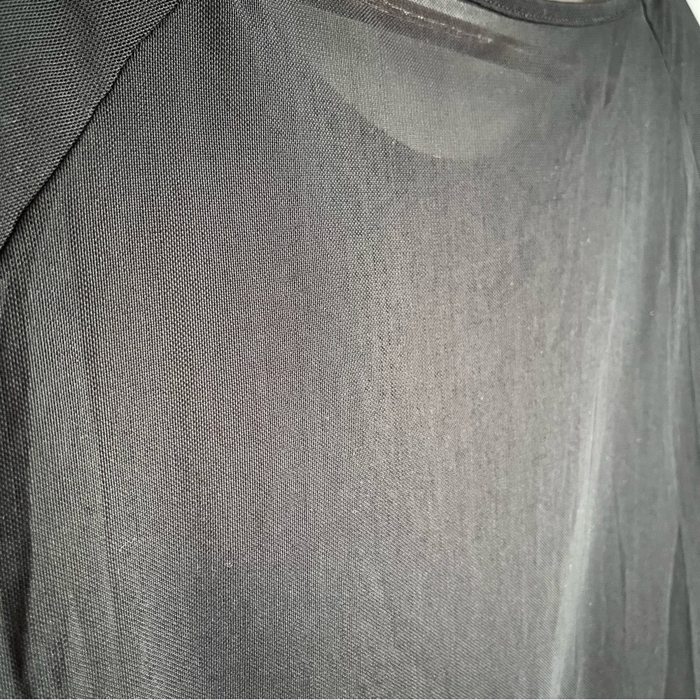 Women's Black Sheer Long Sleeve Top - Picture 5 of 5